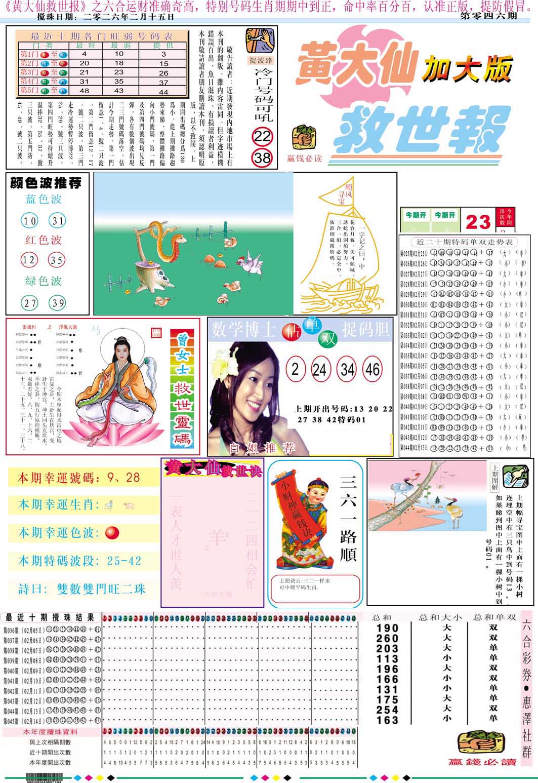 046期黄大仙救世A加大版[图]