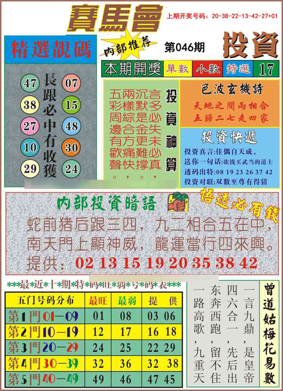 046期马会投资[图]