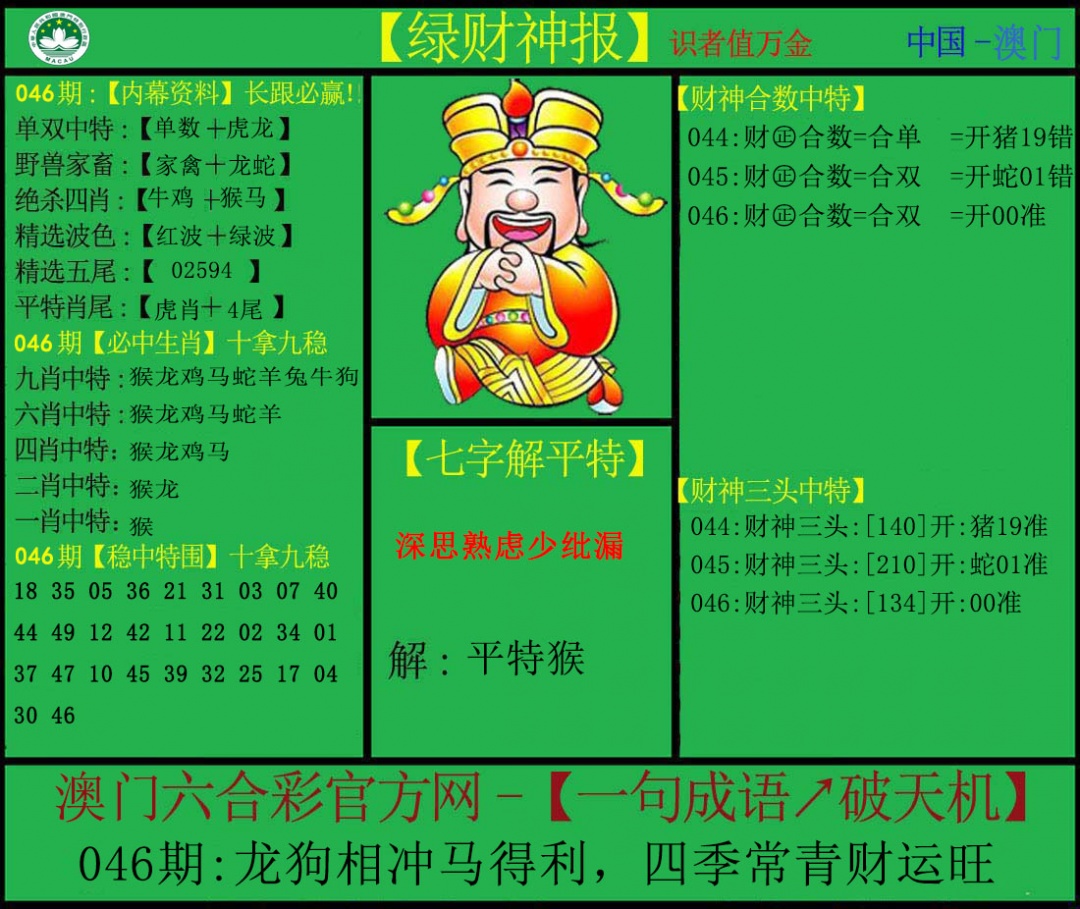 046期绿财神[图]