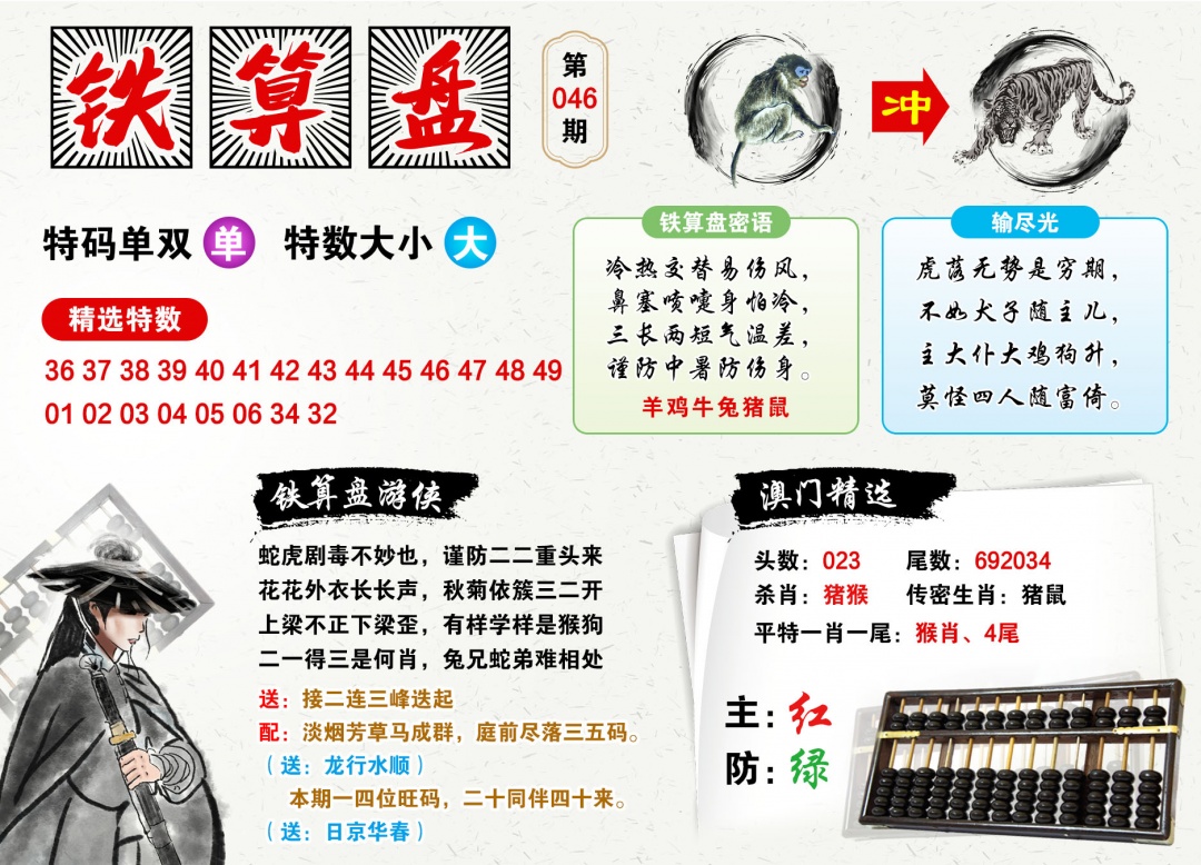046期澳门铁算盘[图]