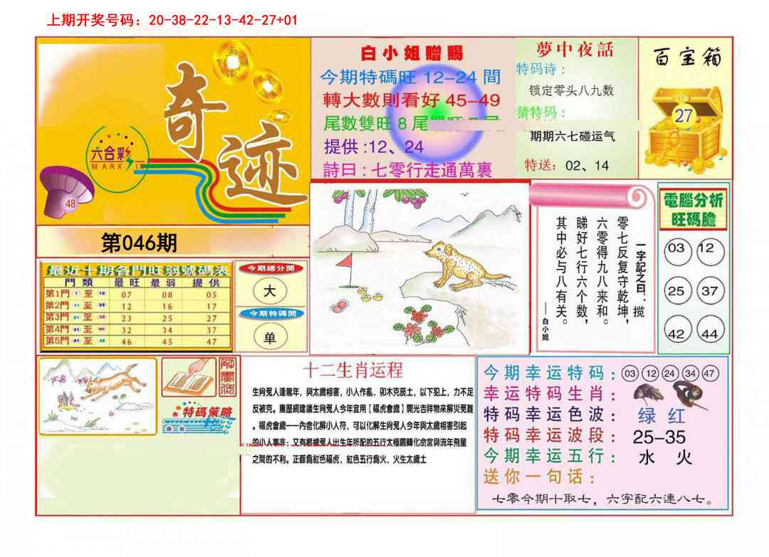 046期九龍奇迹A(推荐)[图]